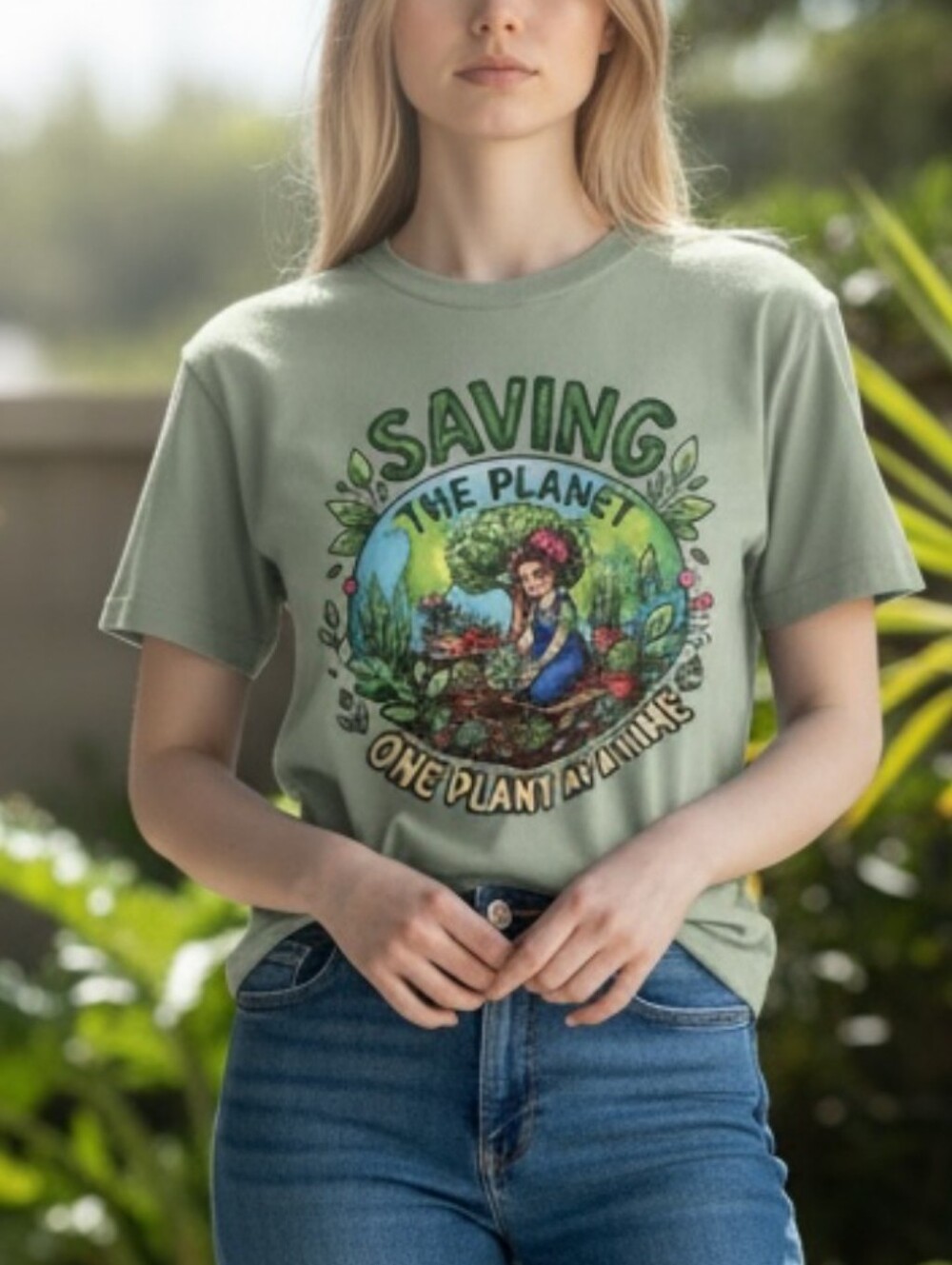 Bella Canvas Heather Sage Green Unisex Tee
